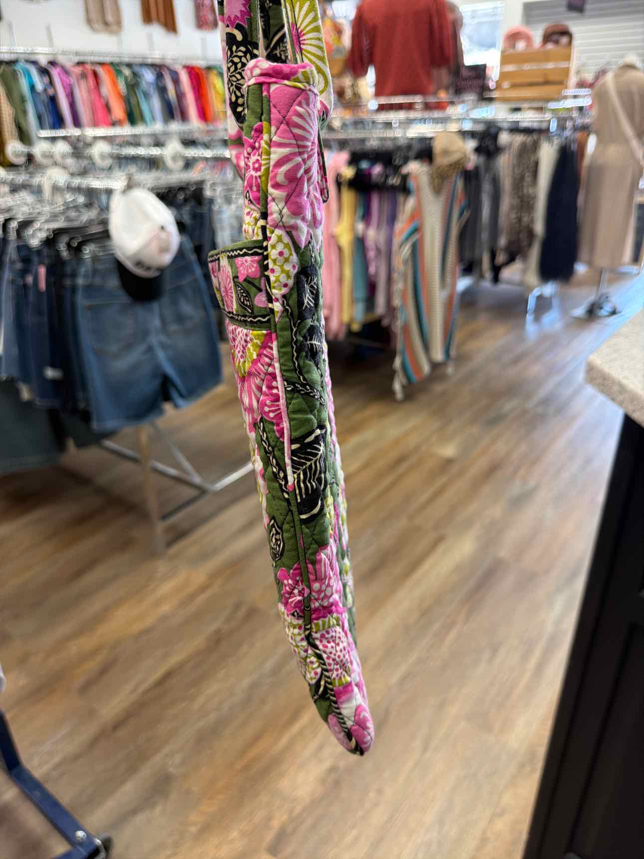 Vera Bradley Olivia Pink Floral Olive Tote Handbags, Retired Print