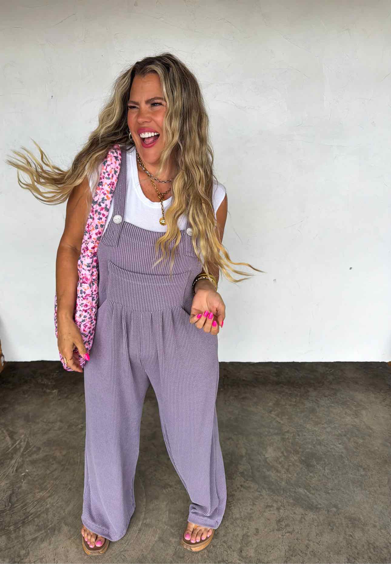 Blakeley Karli Boho Ribbed Overalls