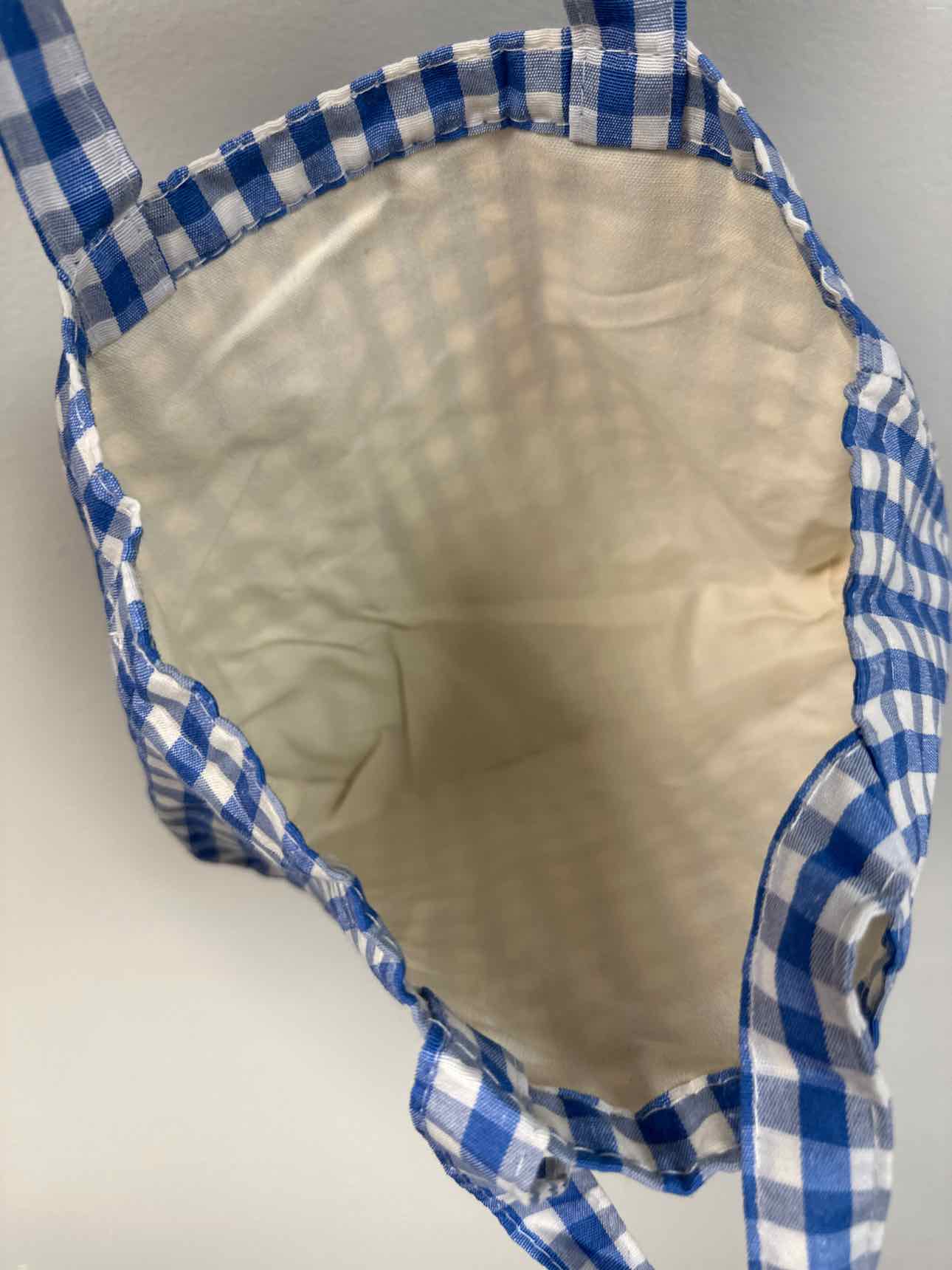 Cotton Tote Bag in Gingham Print