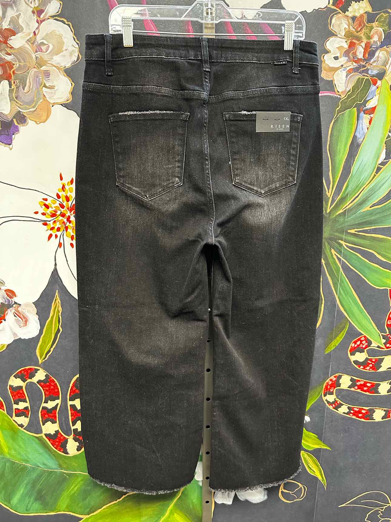 Risen Size 1X Black Pants