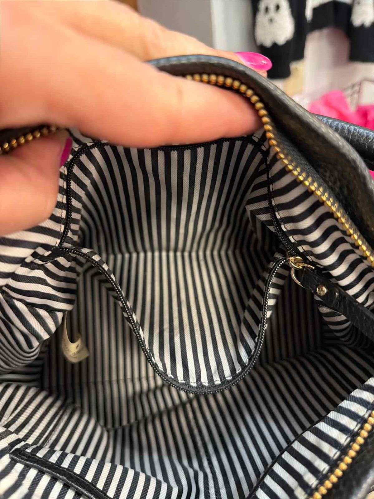 Kate Spade Little Curtis Pebbled Leather Hobo Top Handle Crossbody Black Handbag