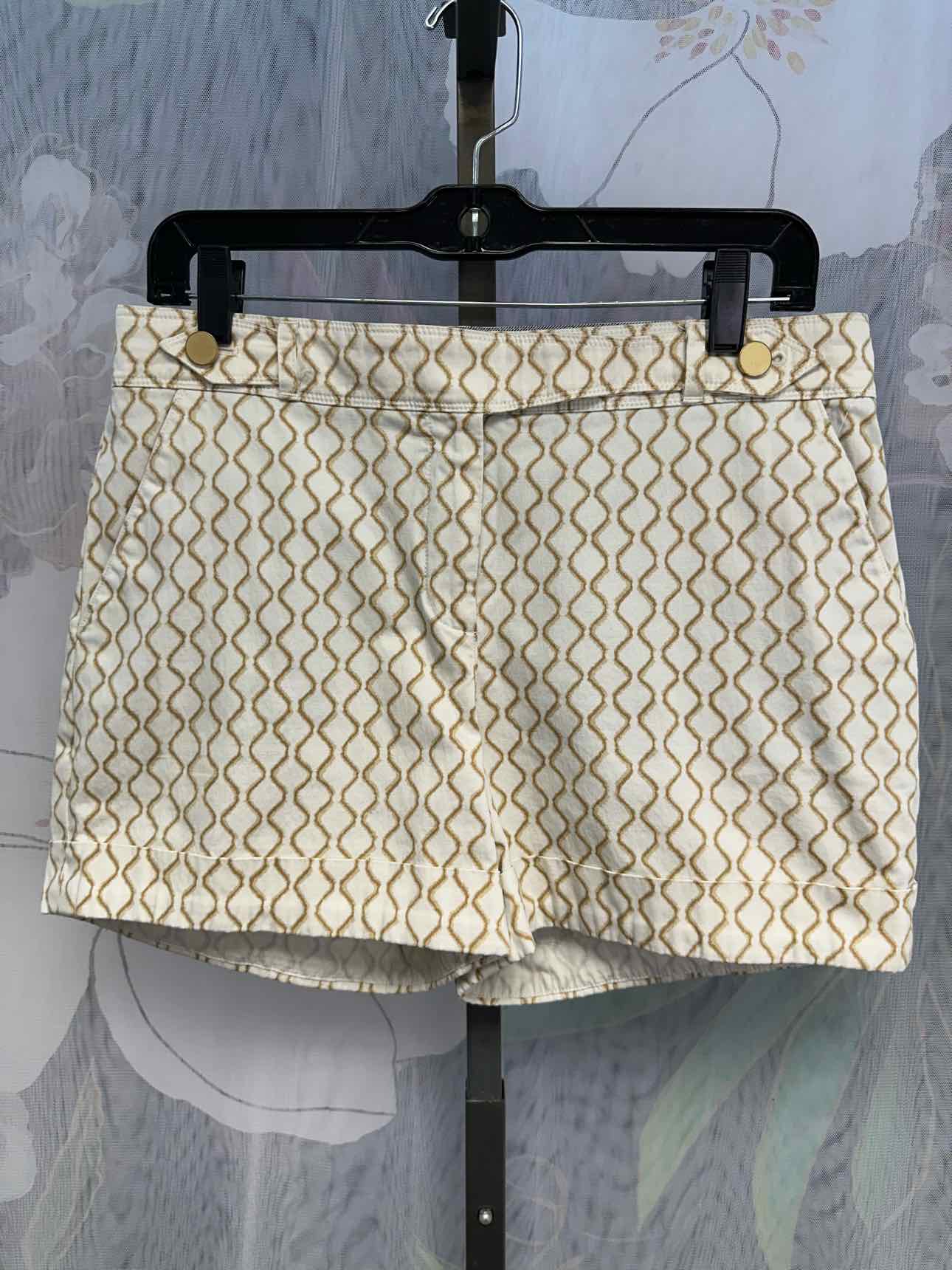 Meadow Rue Size 8 White/Tan Shorts