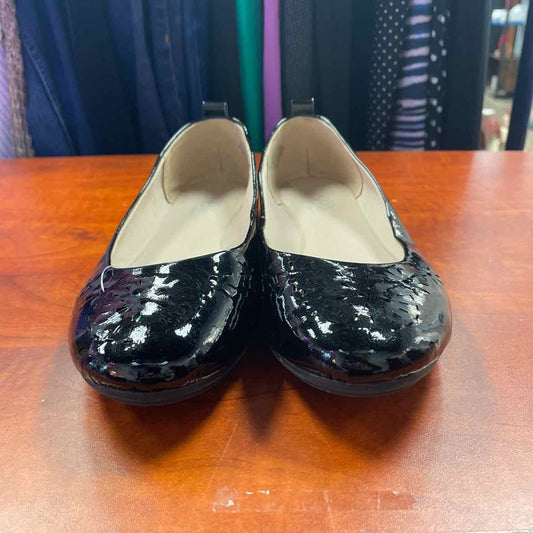 Easy Spirit Gramercy Black Patent Leather Ballet Flats Size 7 1/2