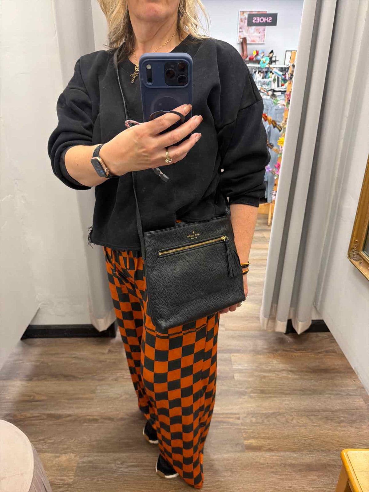 Kate Spade Black Chester Street Dessi Crossbody Pebbled Leather Handbag