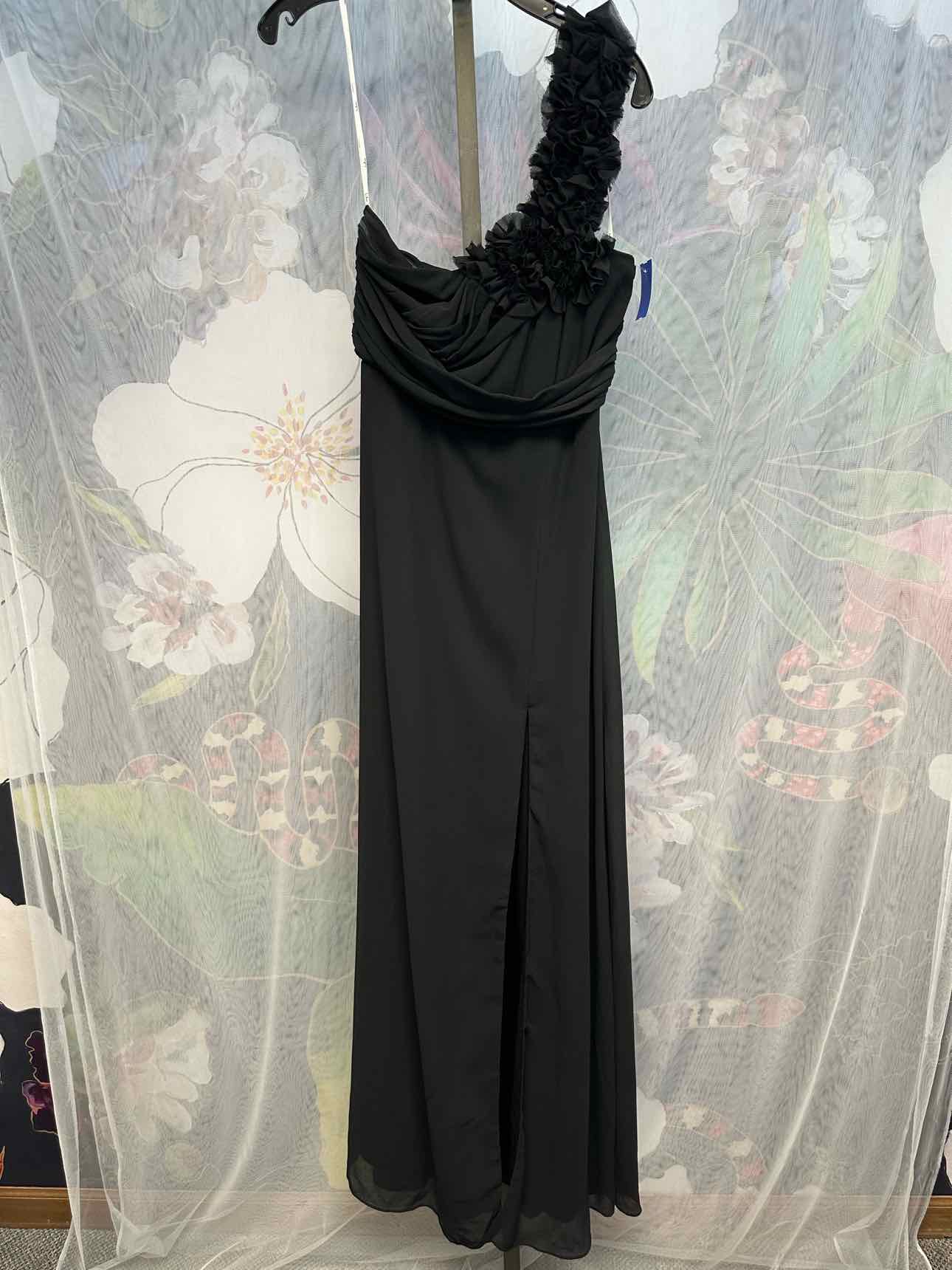 Lulus Size Small Black Formal Floor Length One Shoulder Dress