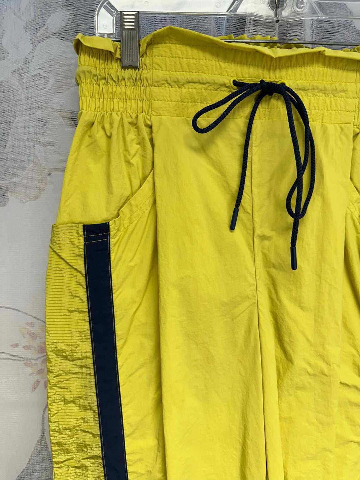 FP Movement Paperbag Drawstring Waist Nylon Size Small neon green Pants