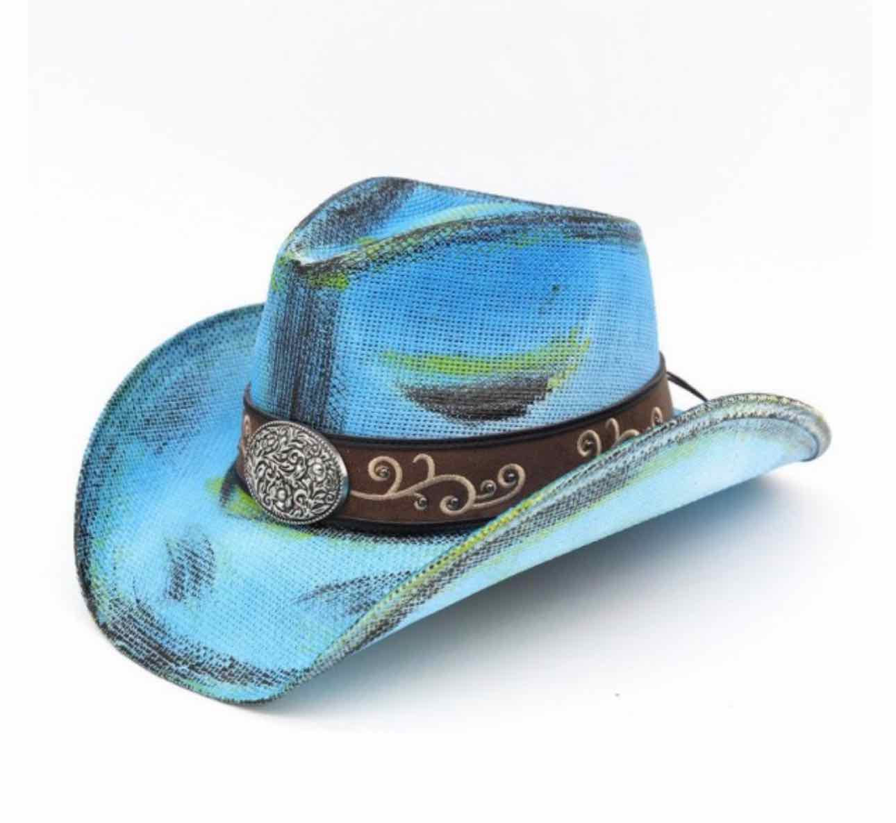 Snakeskin Print Cowboy Cowgirl Hat
