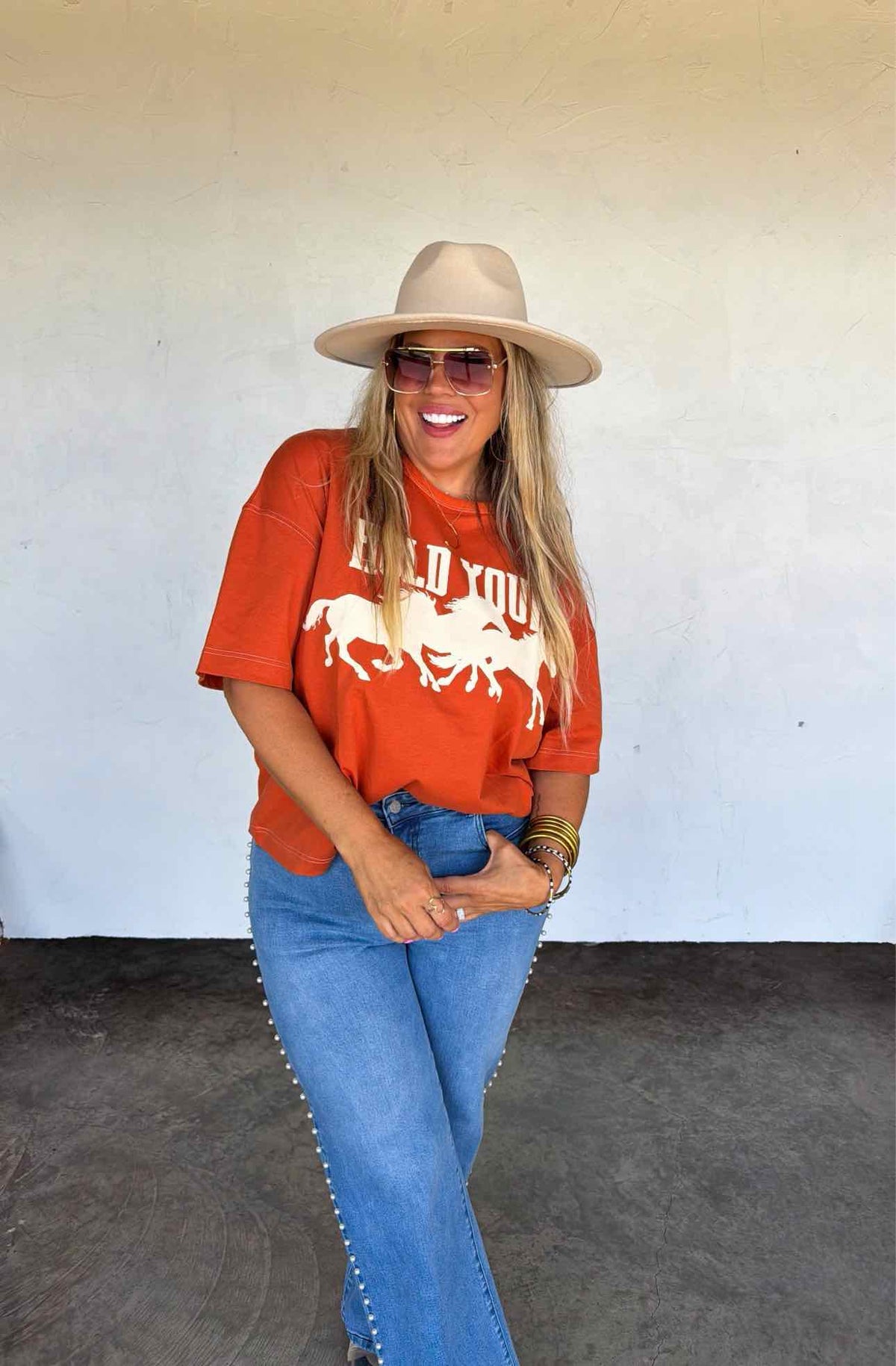 Hold Your Horses Graphic Tee Short Sleeve Tshirt