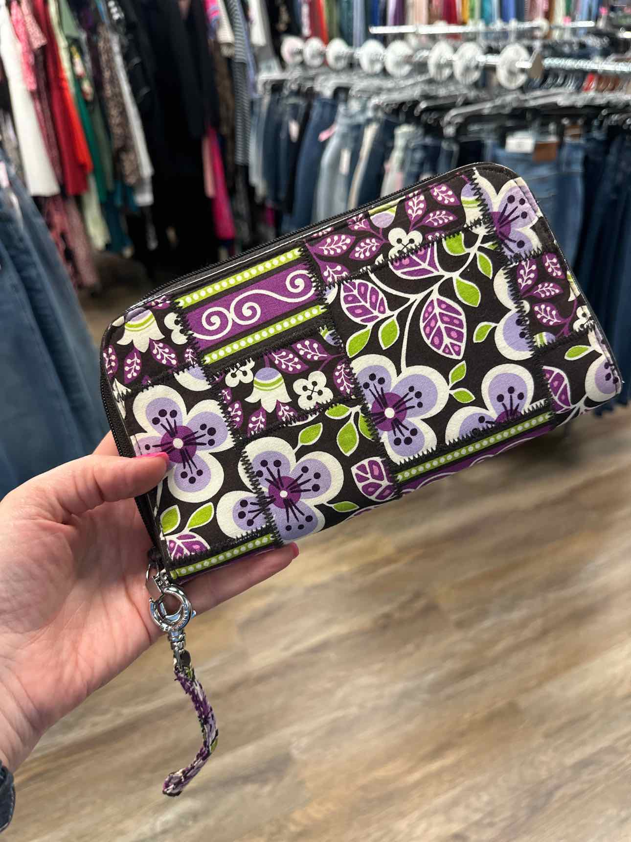 Vera Bradley Size Large Purple/Brown Wallet