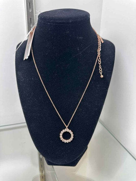 Kate Spade Full Circle Rhinestone Rose Gold Necklace NEW
