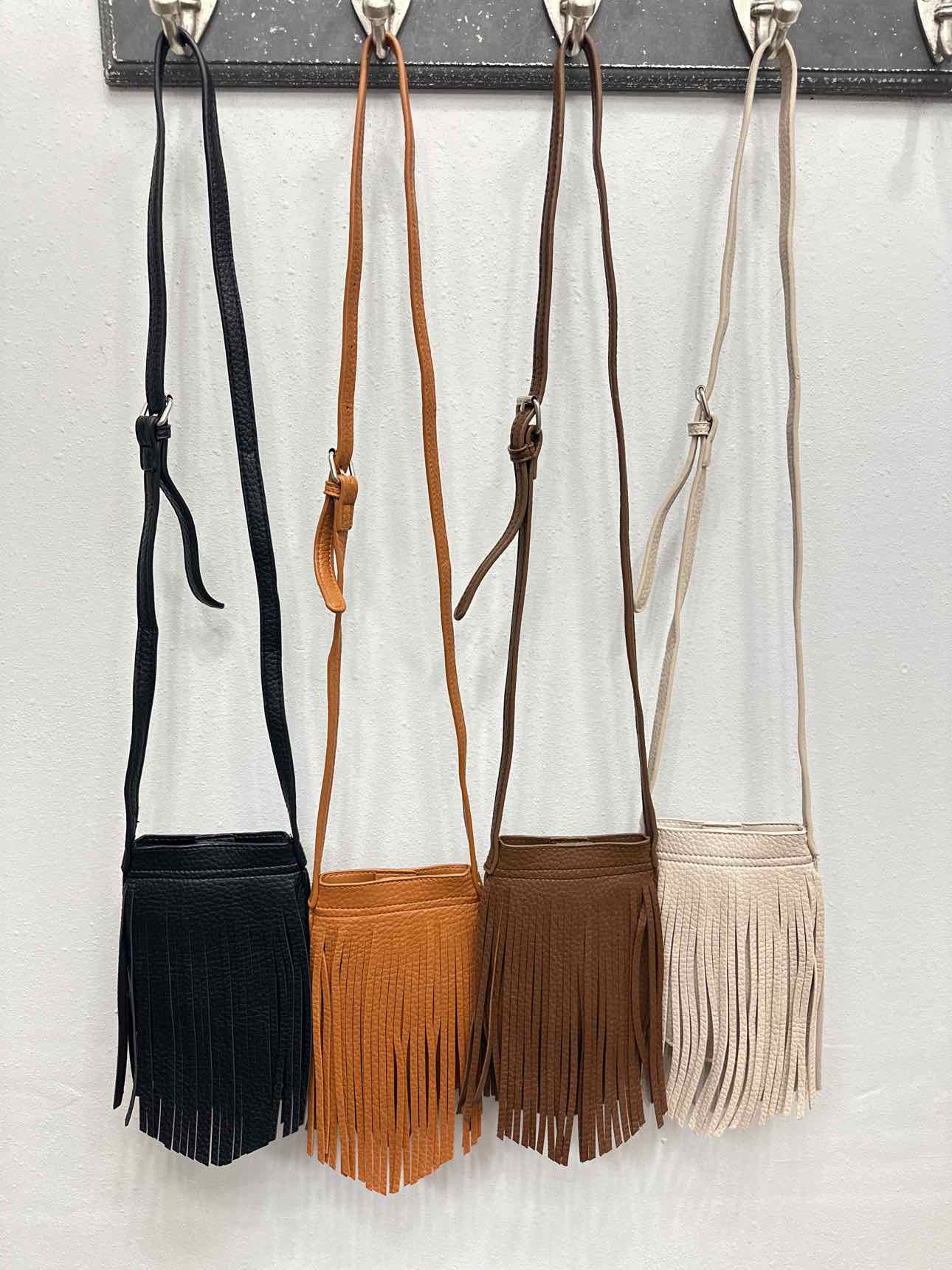 Crossbody Faux Leather Tassel Bag Handbags