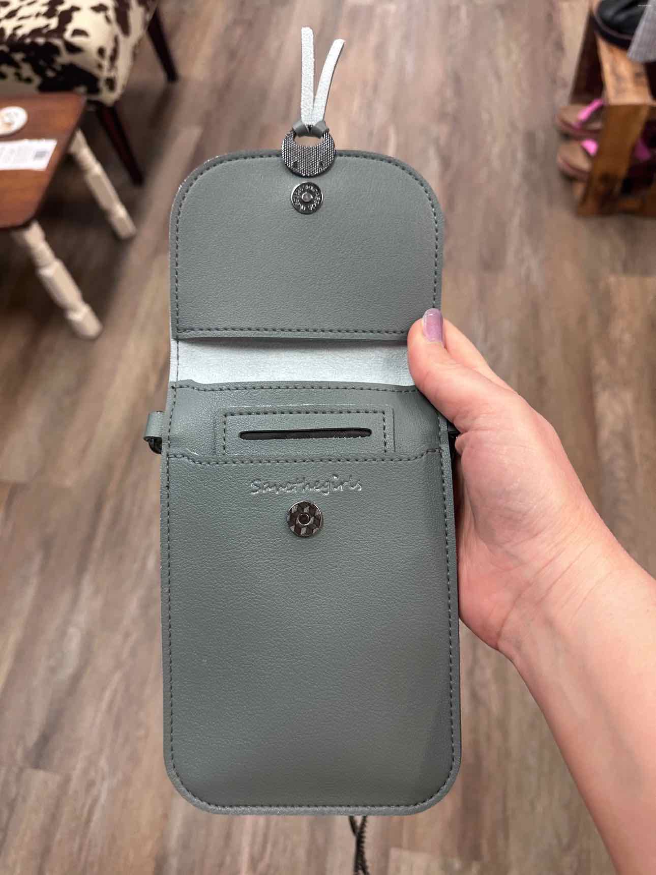 Save The Girls NEW Touchscreen Phone Gray Crossbody Handbags