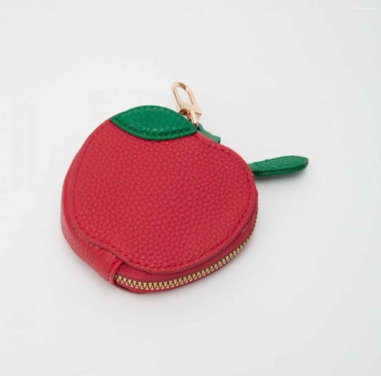 Vegan Leather Fruit Coin Pouch Zipper Pouch Bag Charm