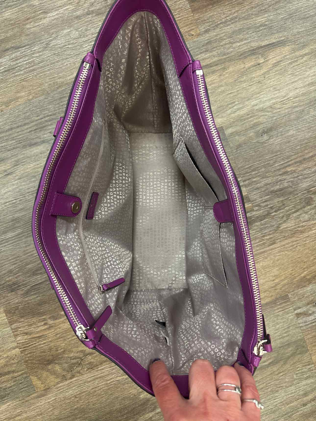 Kate Spade Newbury Lane Briar Saffiano Leather Tote Purple Handbag