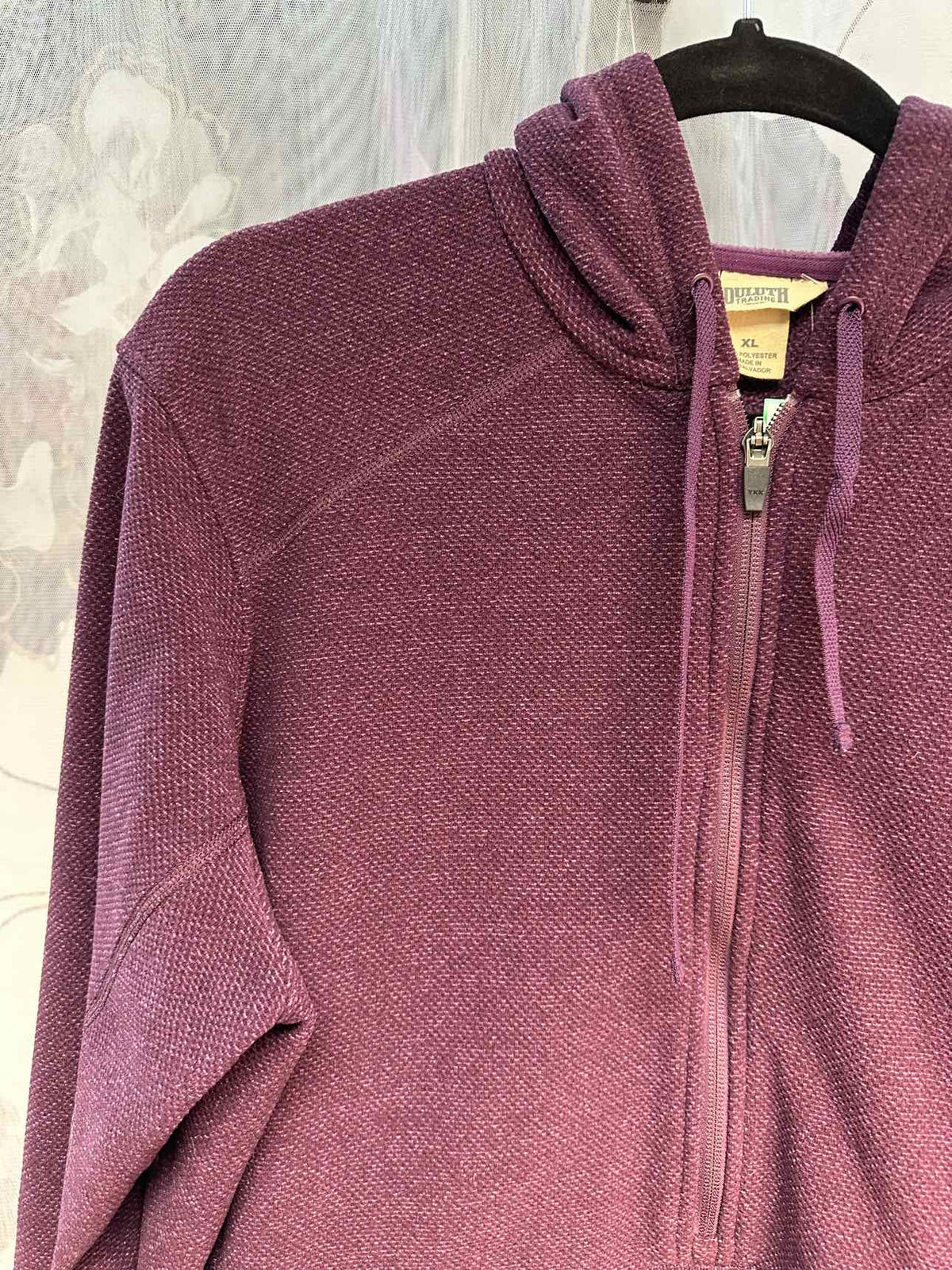 Duluth Trading Fleece 1/2 Zip Pullover Size XL purple sweat shirt Hoodie