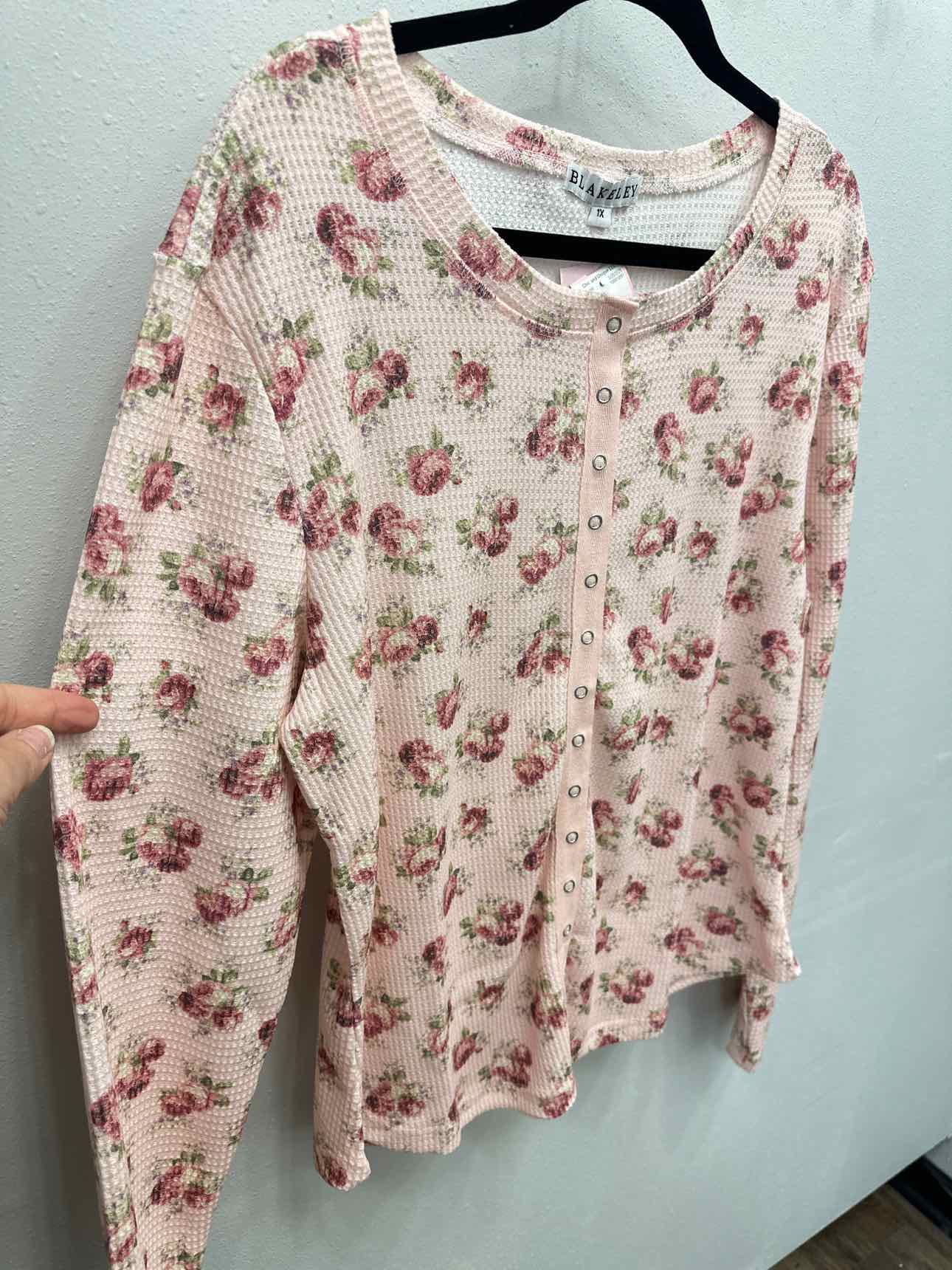 Kori Snap Button Waffle Long Sleeve Top