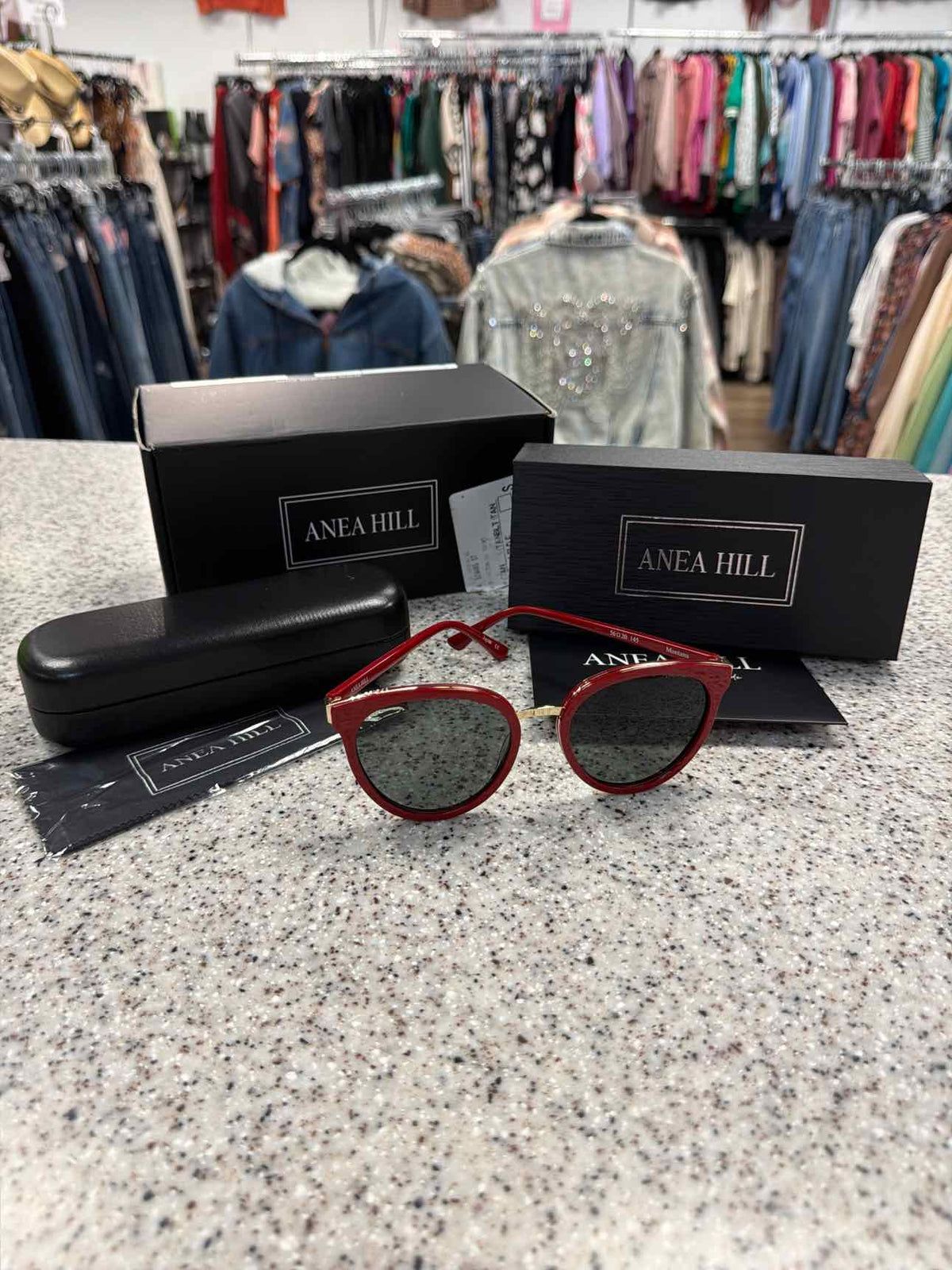 Anea Hill Montana Red Cat Eye Sunglasses