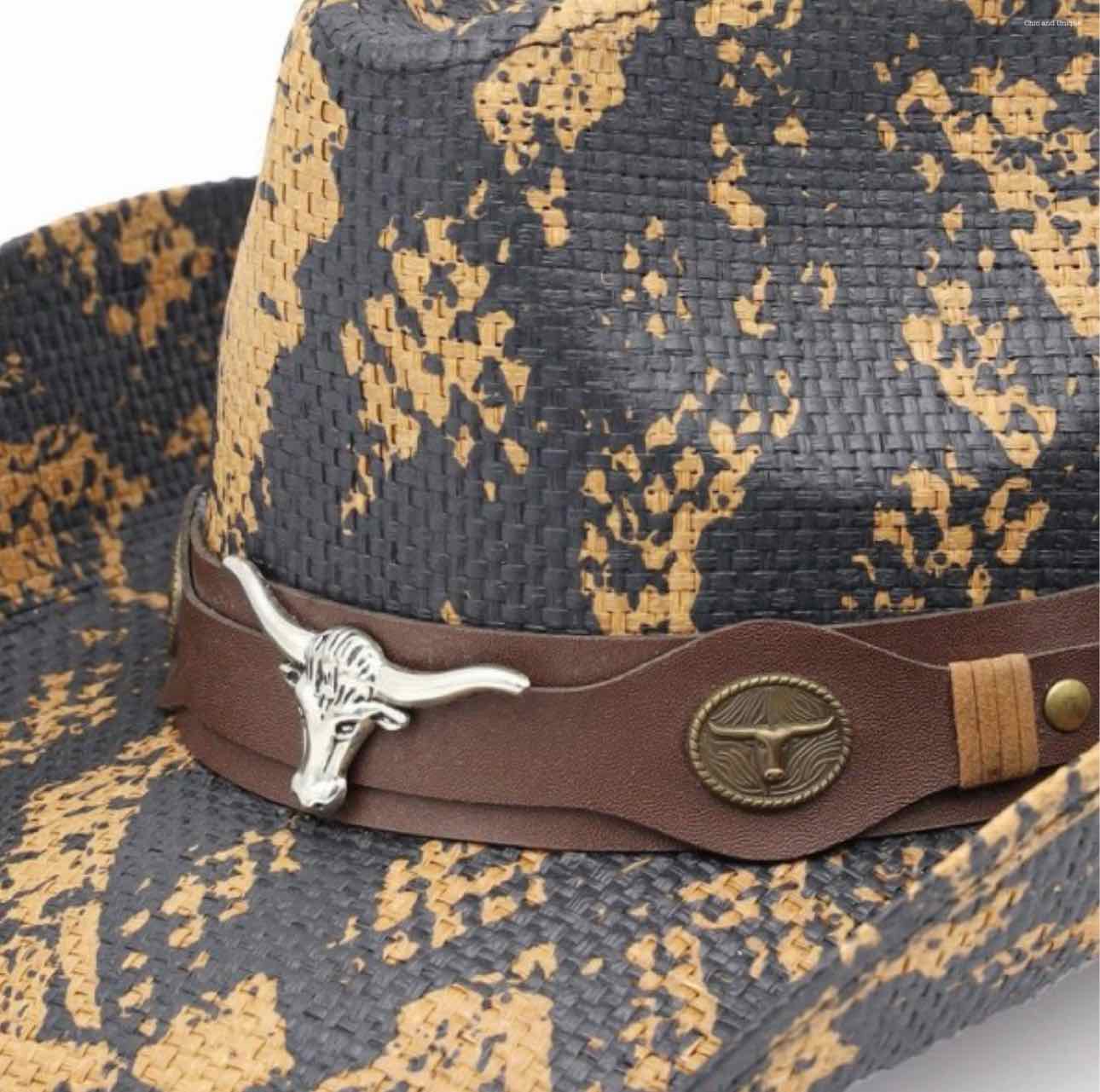 Snakeskin Print Cowboy Cowgirl Hat