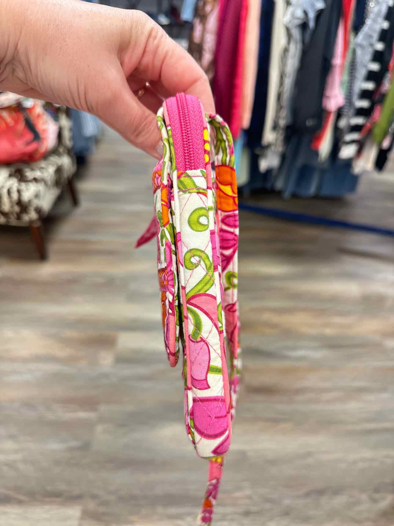 Vera Bradley Pink Lilli Bell Floral Slim Crossbody Handbags