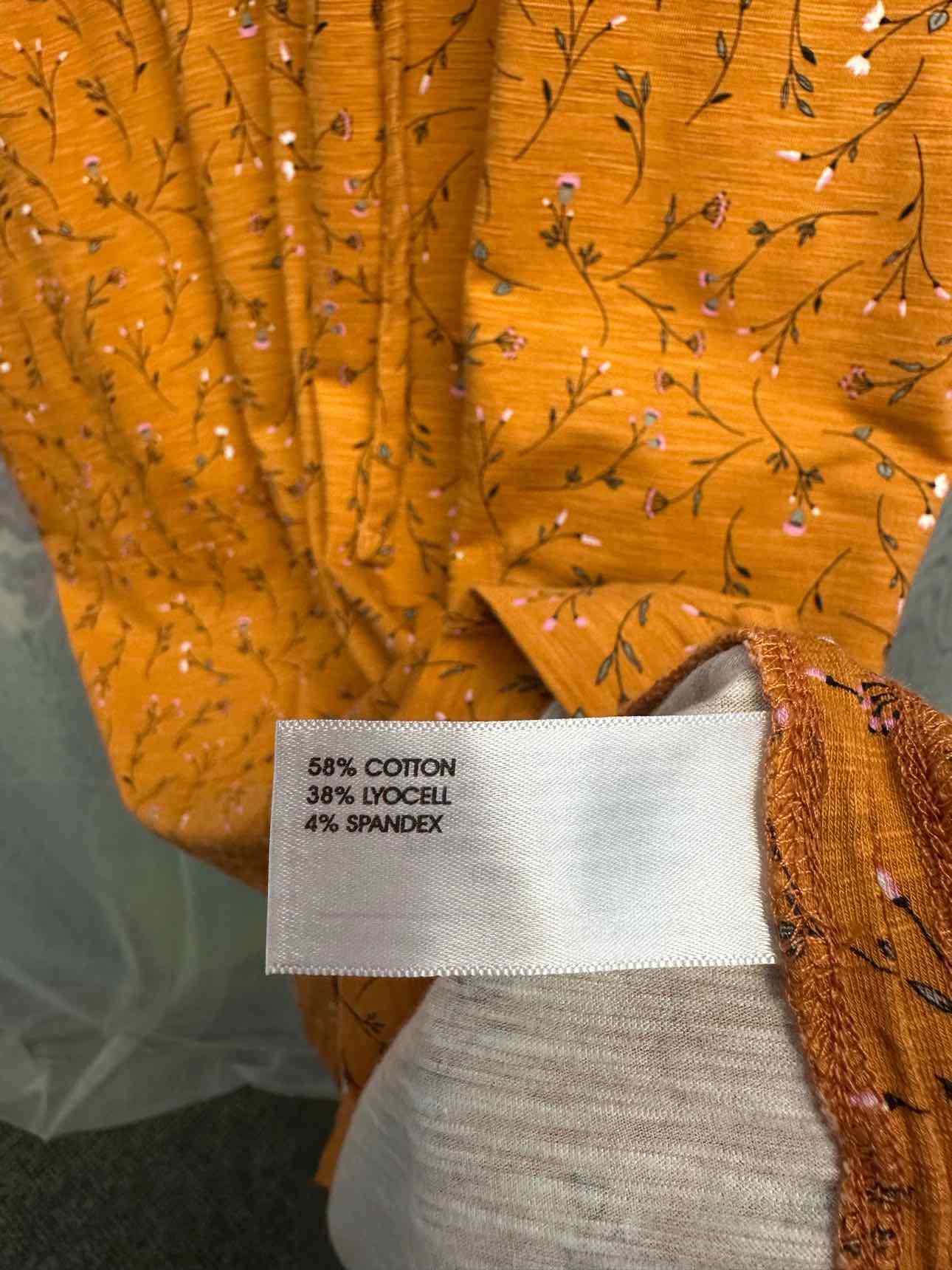 Duluth Trading NEW NWT To n Flow Midi Tank Floral Size 2X Orange Dress