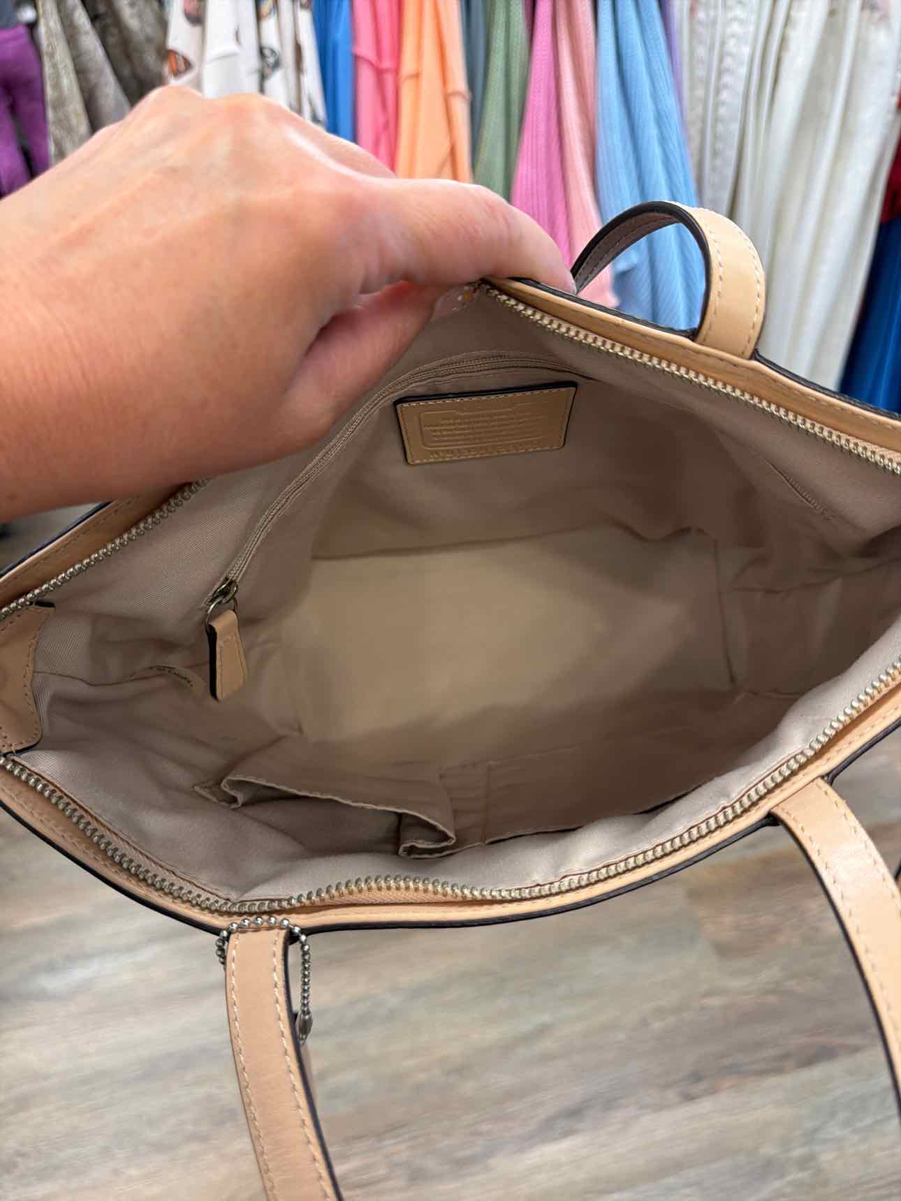 Coach Peyton Embossed Signature C Patent Leather Tote in navy blue Handbags