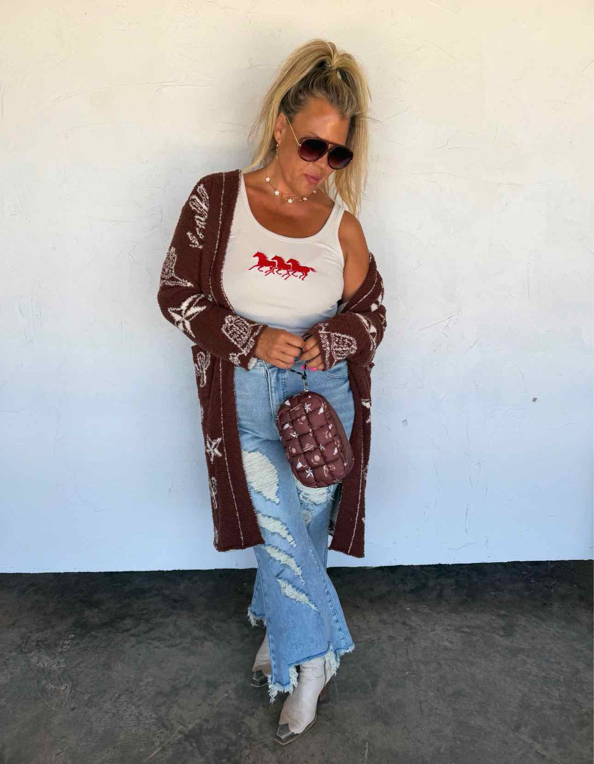 Western Soft Cloud Cardigan with Pockets