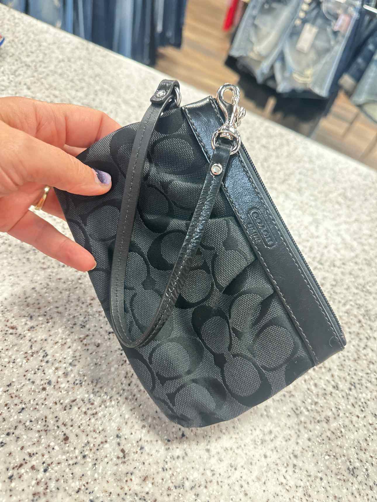 Coach Size Small Black Wristlet
