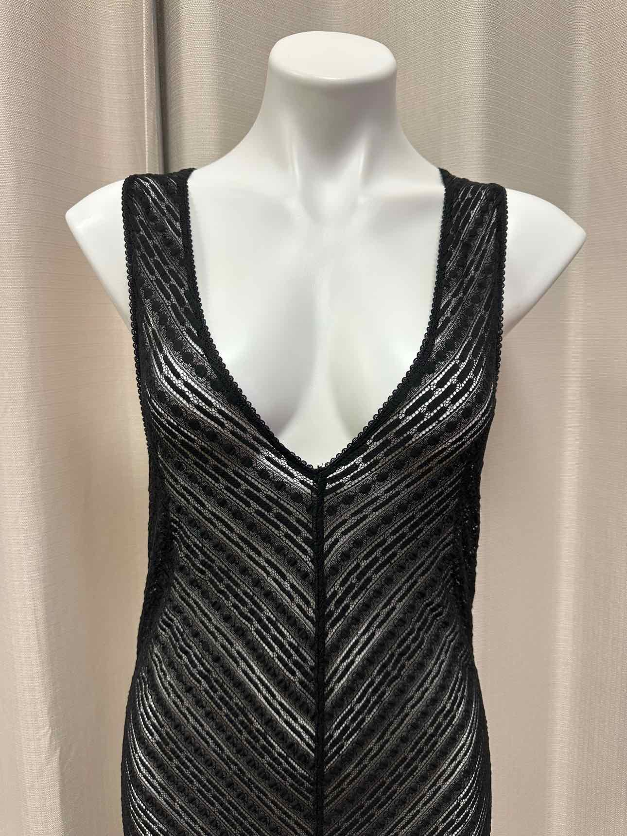 Intimately Free People NEW NWT Semi Sheer Maxi Cover Up Size Large Black Dress