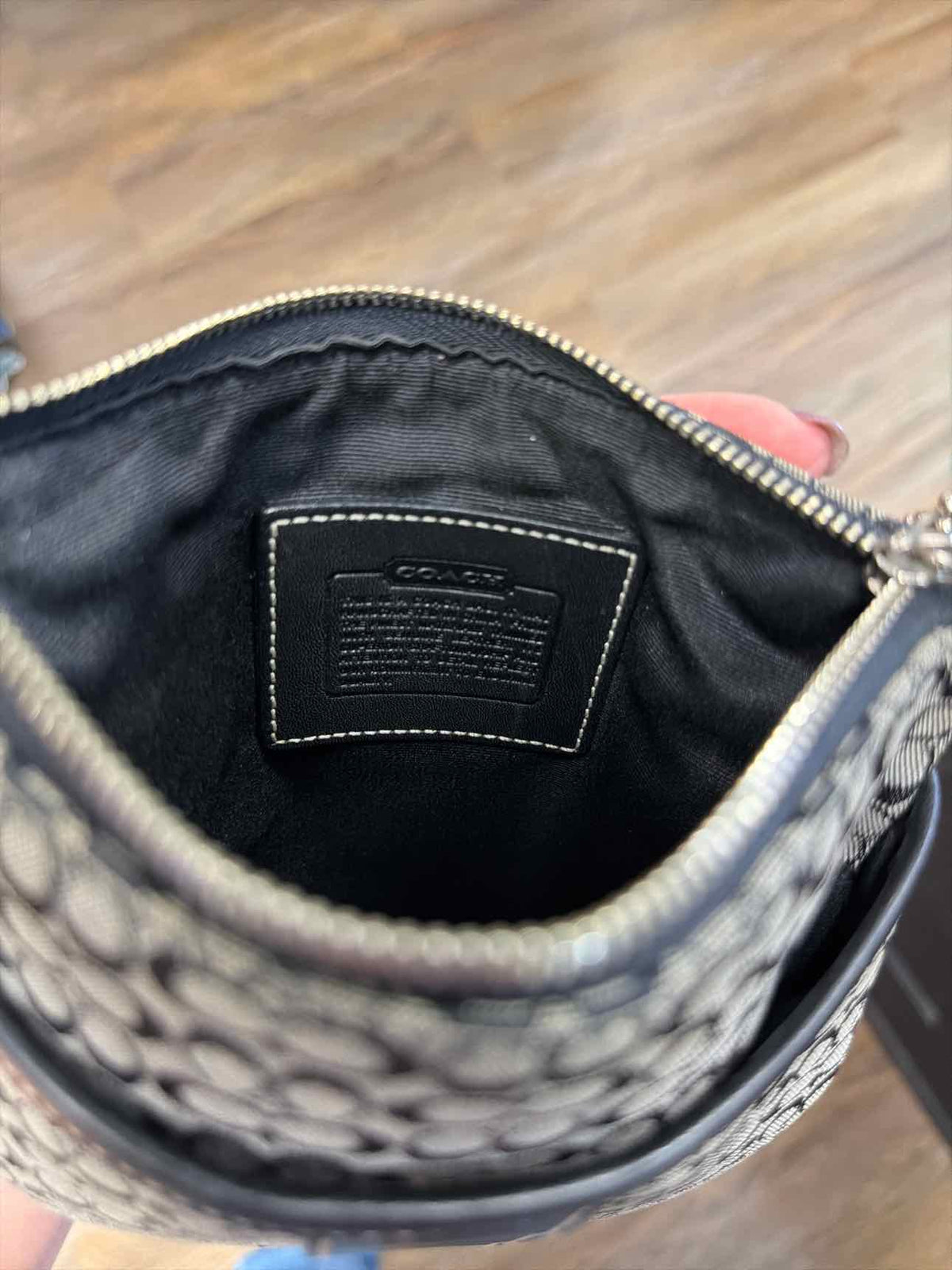 Coach Canvas Messenger Black Crossbody Slim Shoulder Bag
