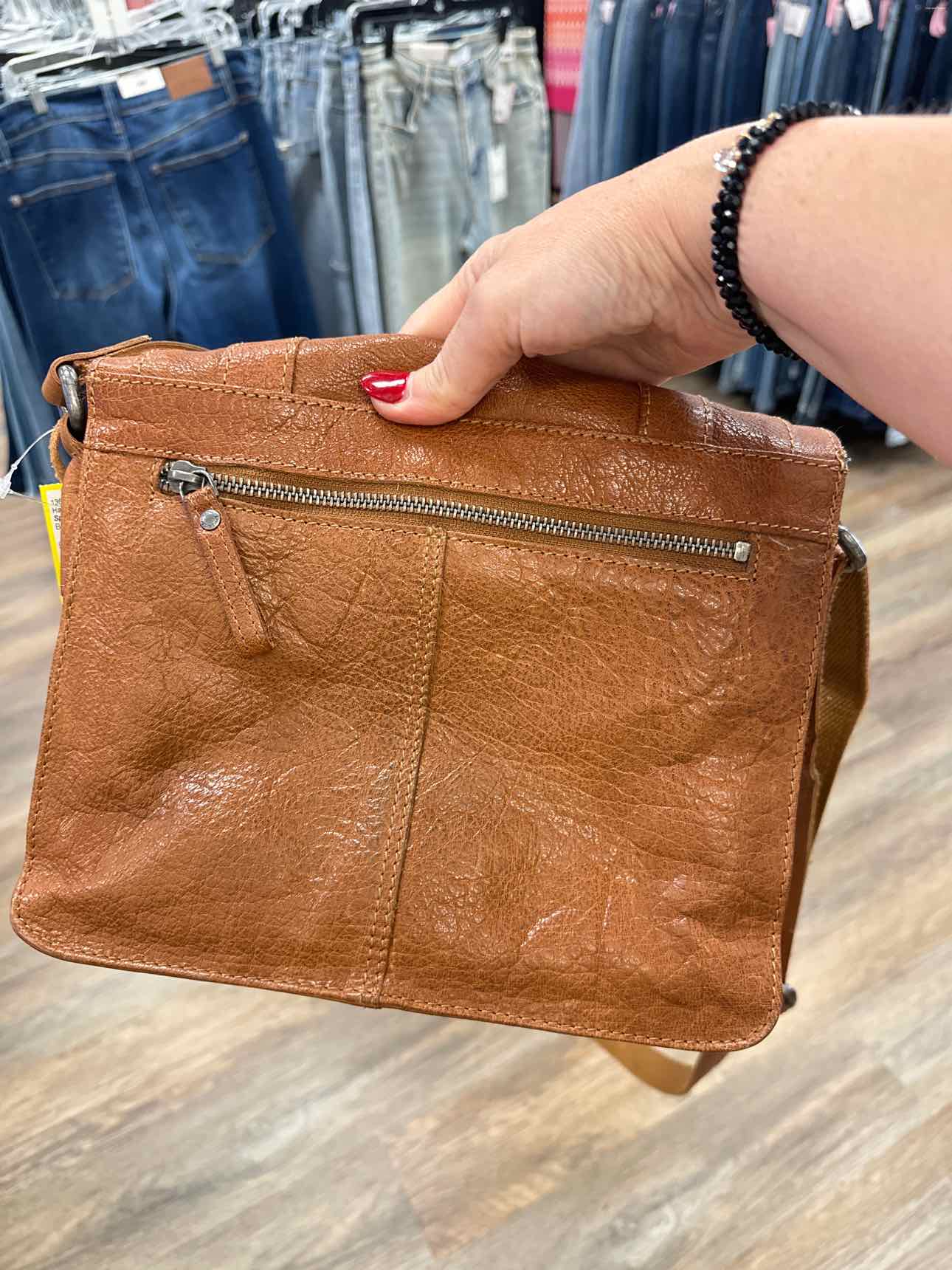 Spikes & Sparrow Brown Western Leather Saddle Bag Handbags