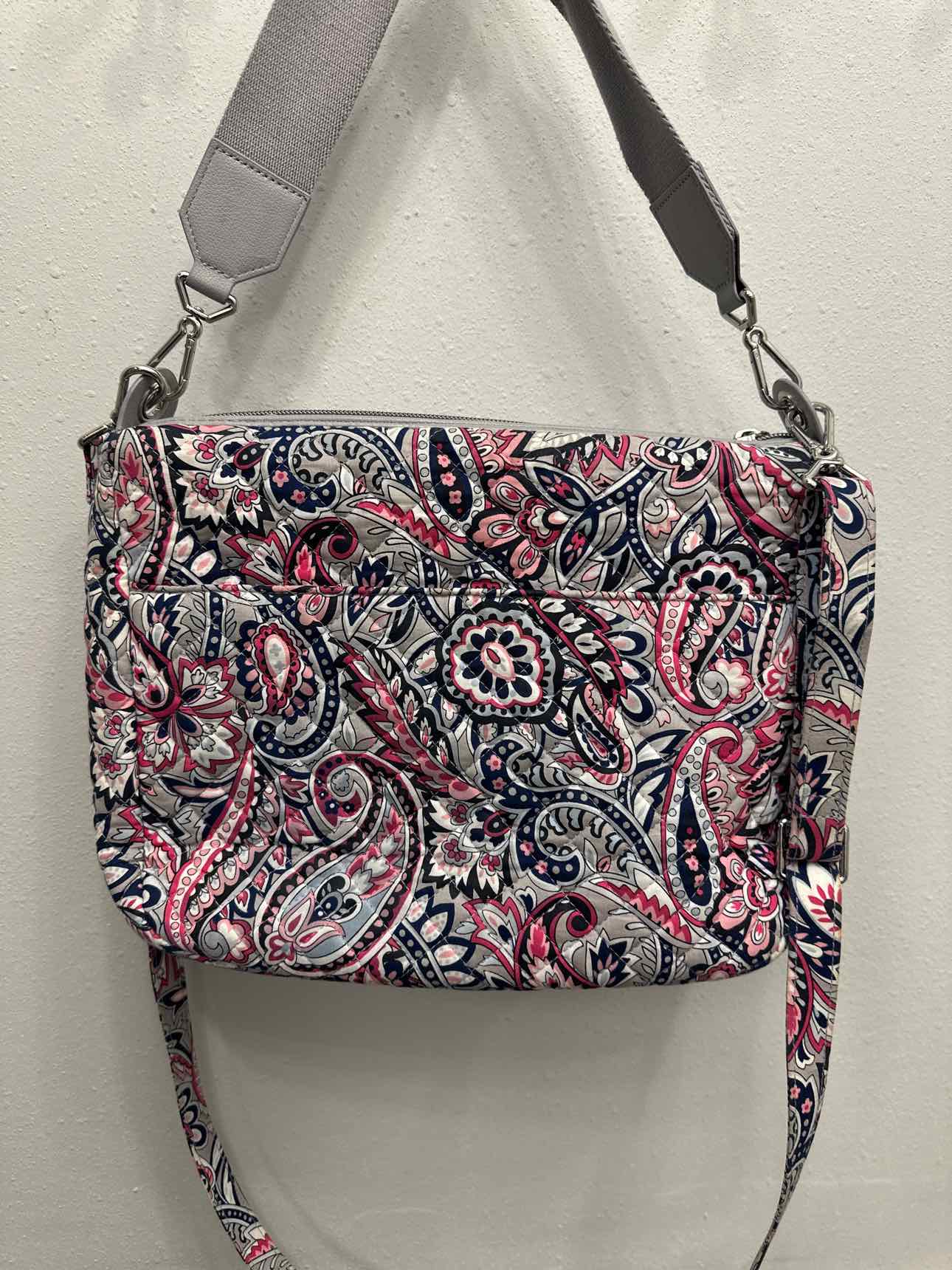Vera Bradley On the Go Crossbody Gray and Pink Handbags