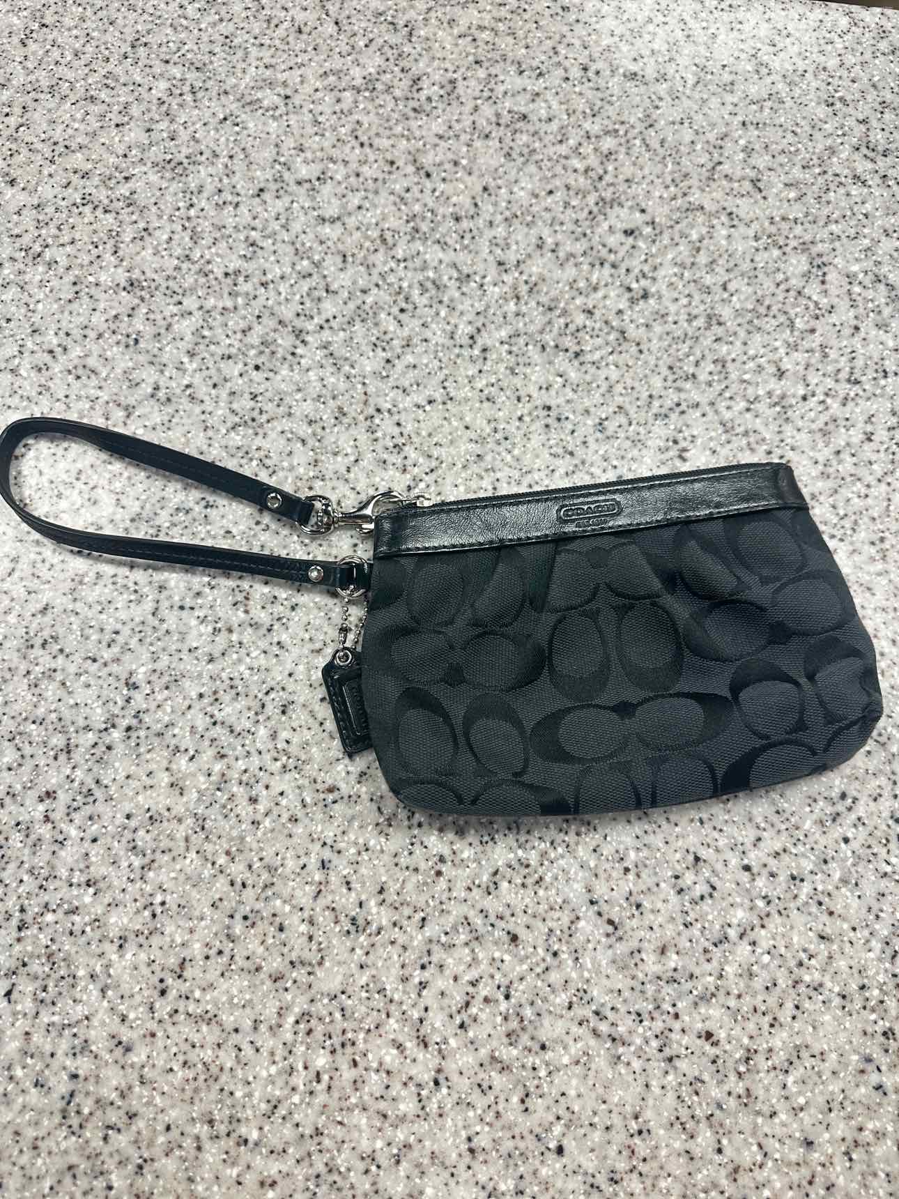 Coach Size Small Black Wristlet