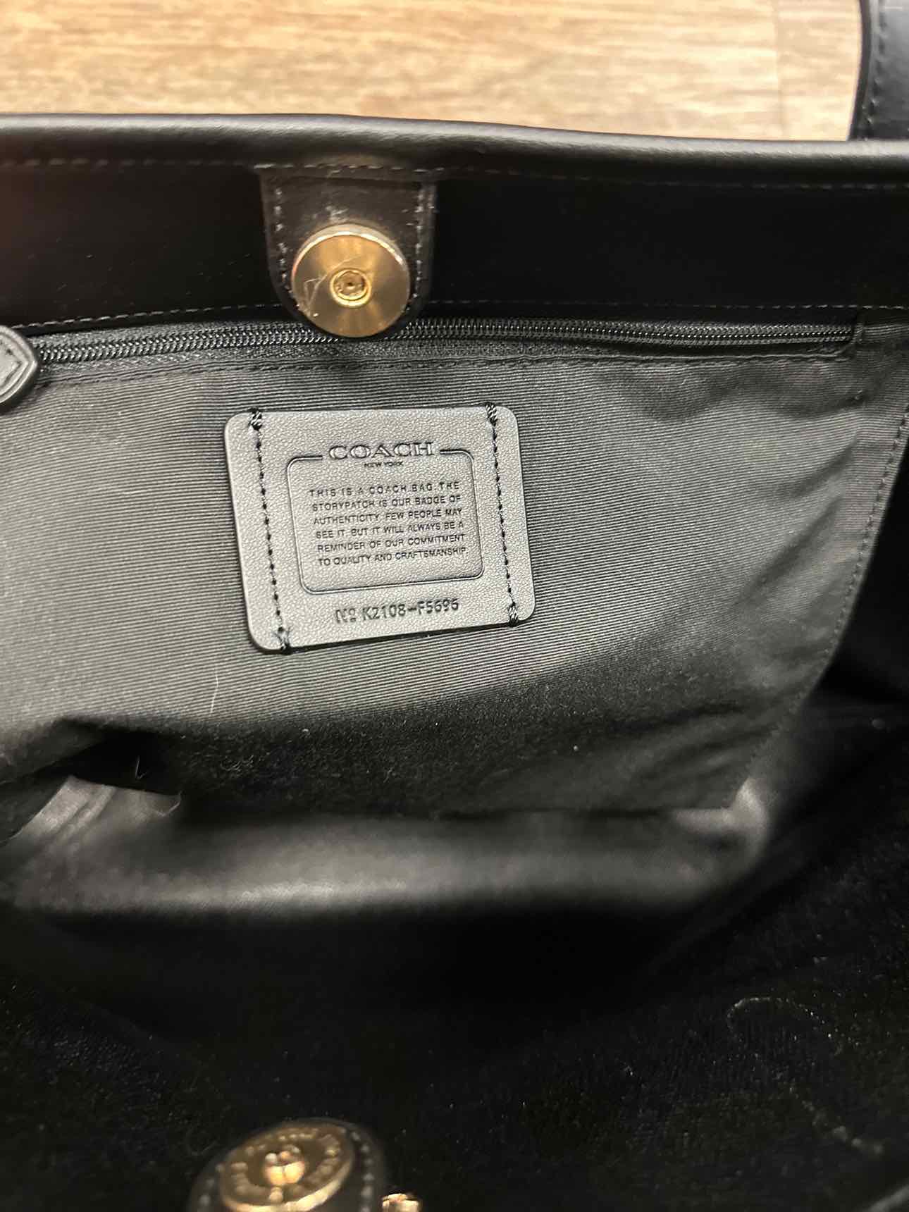 Coach REVERSIBLE Signature Logo City Tote Shoulder Bag Black and Brown Handbag