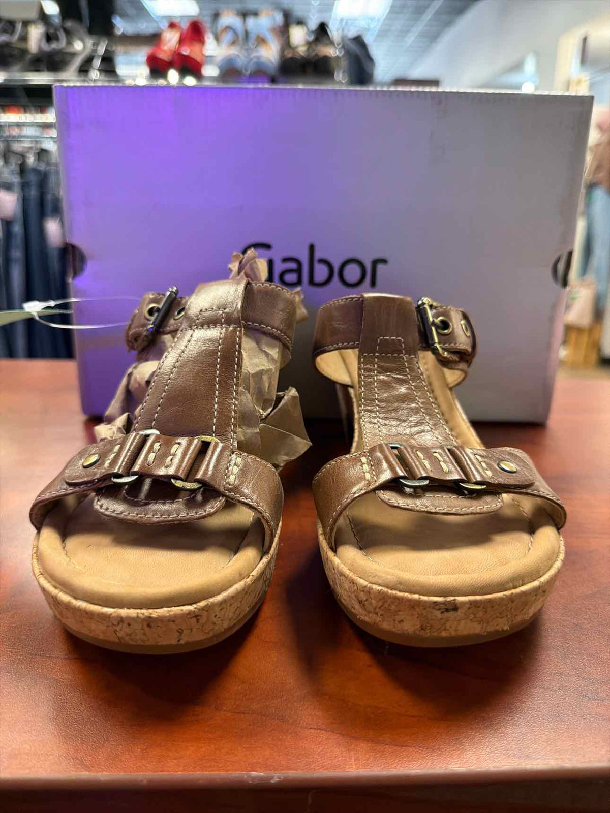 Gabor Comfort Slip-On Wedge Sandals Size 5