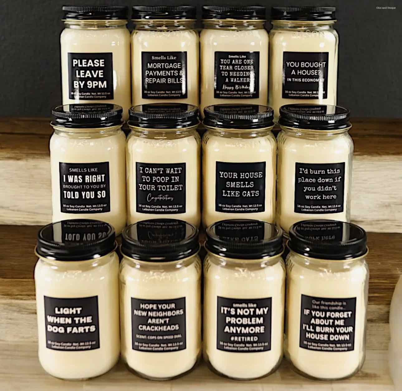 Lebanon Candle Co Size 13.5 oz 100% Soy Mason Jar Candle