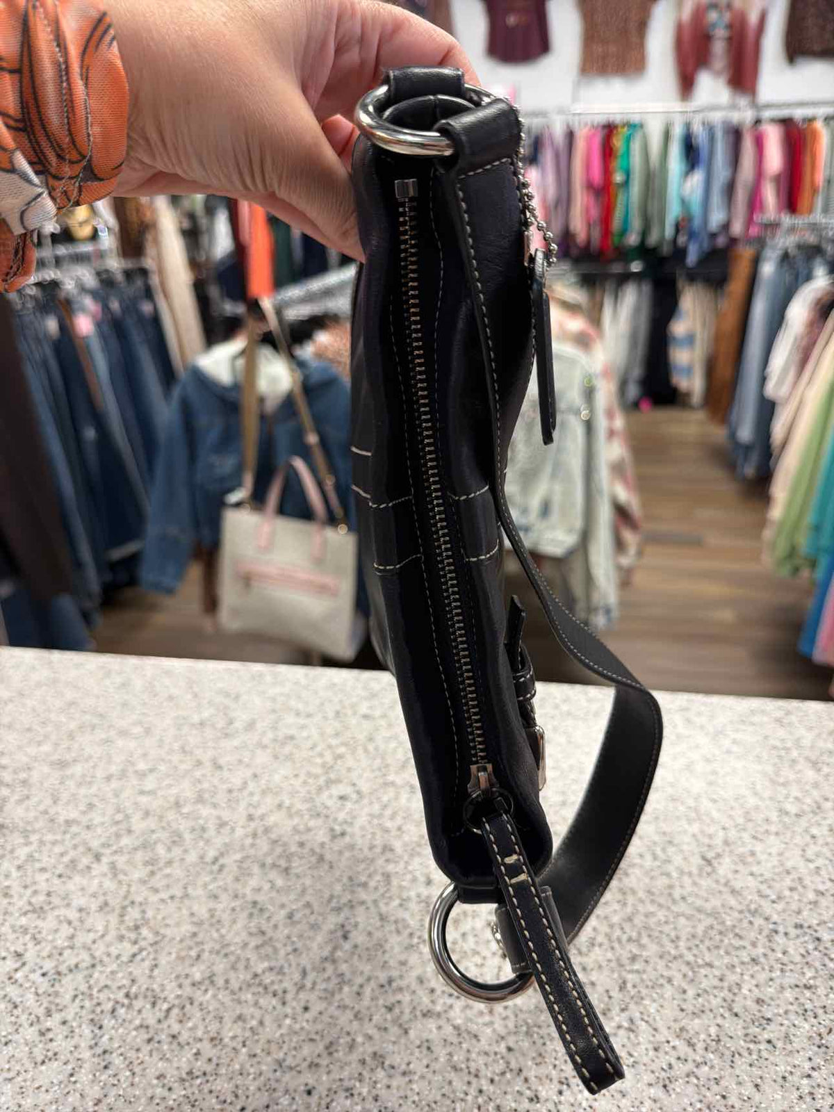 Coach Vintage Soho Slim Black Leather Shoulder Bag Handbags