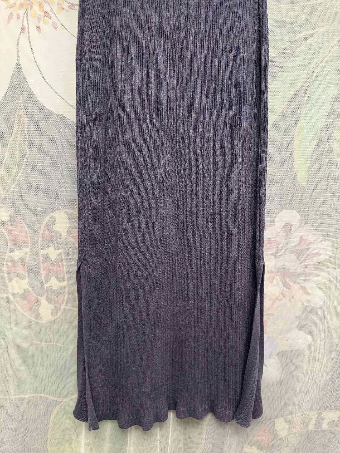 Miou Muse NEW NWT Stretch Ribbed Tank Maxi Bodycon Size Medium Dusty Blue Dress