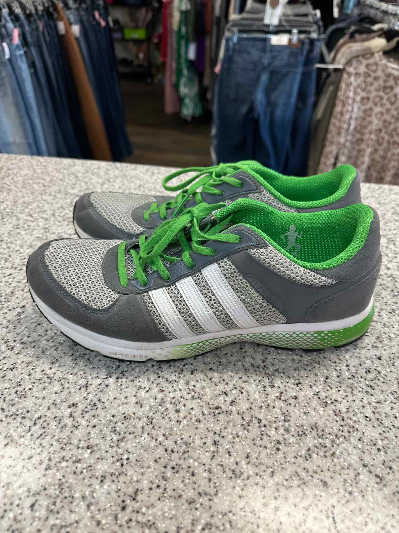ADIDAS Size 9 1/2 Green Running Shoes