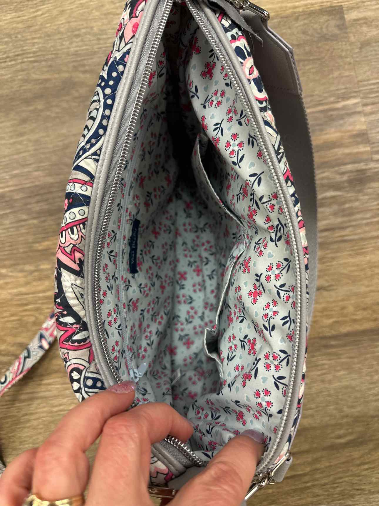 Vera Bradley On the Go Crossbody Gray and Pink Handbags