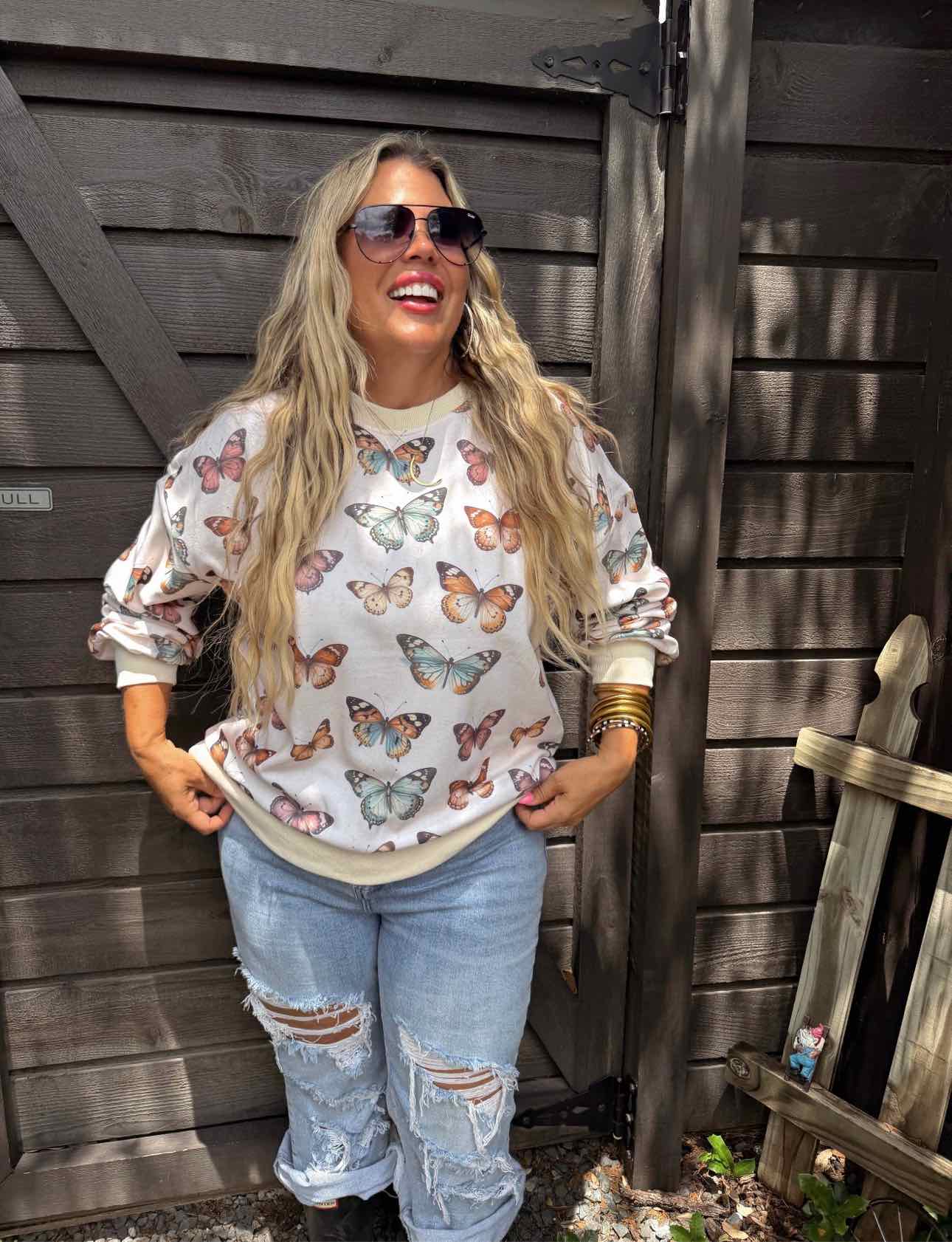 PREORDER!! Butterfly Season Sweatshirt Pullover Top
