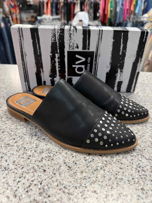 Dolce Vita Black Studded Slip-On Mule Flats Size 7 1/2