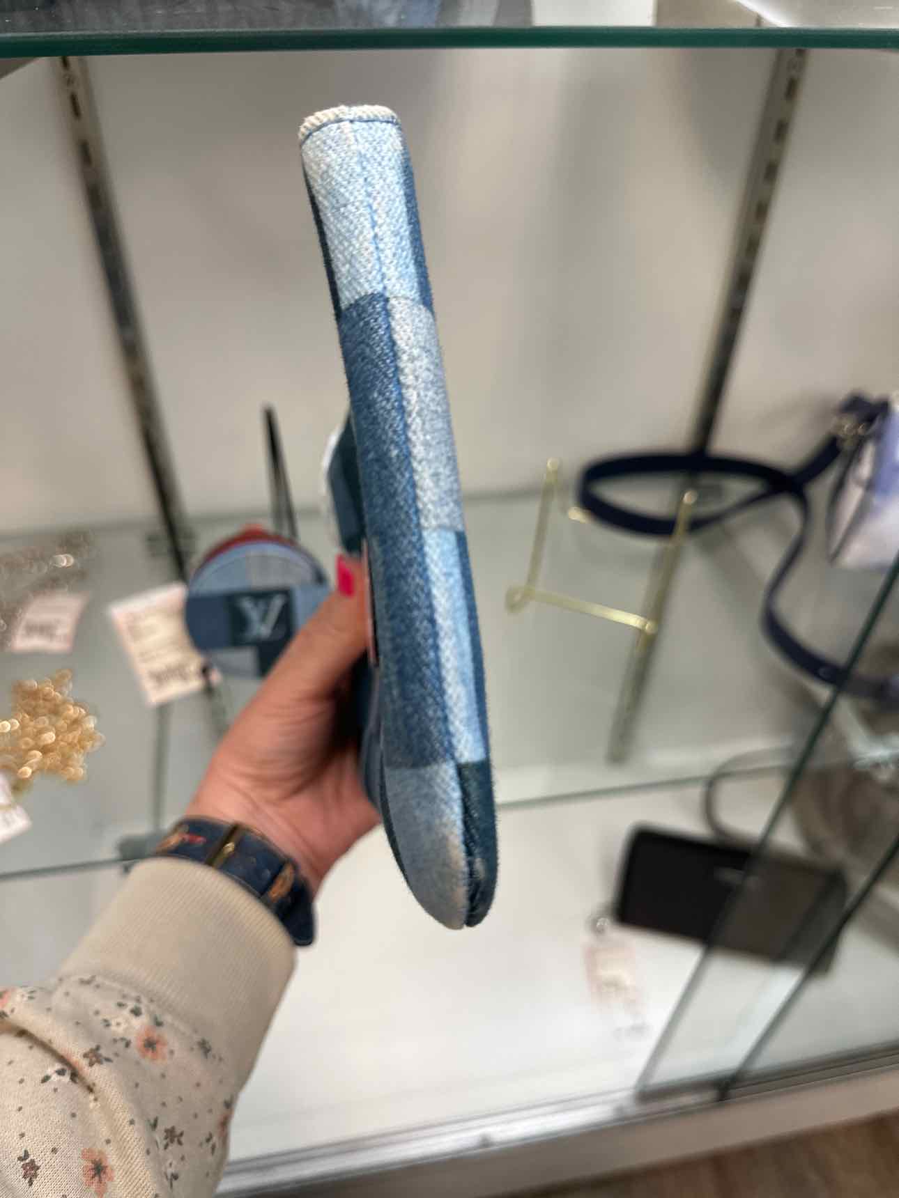 Louis Vuitton Limited Editiion Neverfull Denim Zipper Pouch Wristlet Wallet