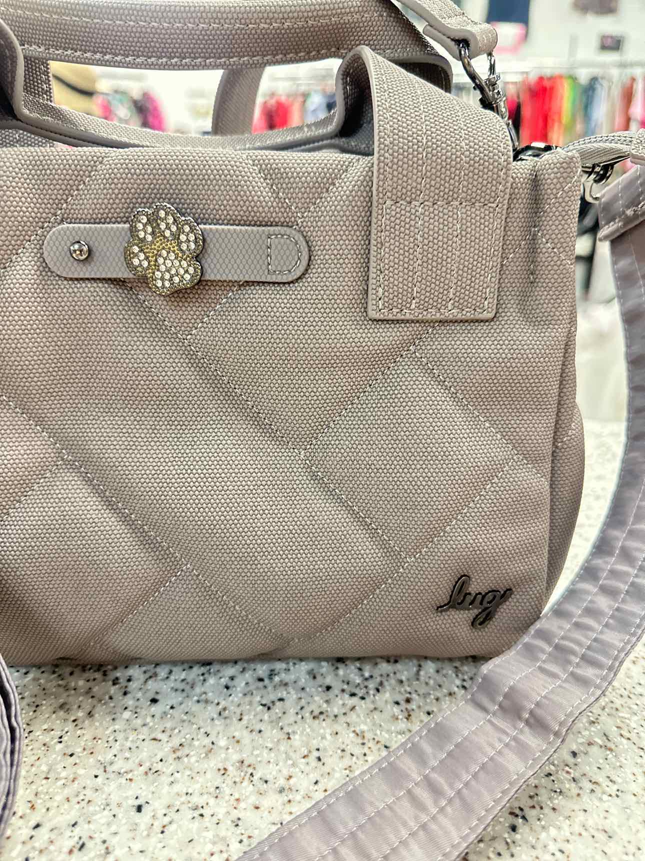 Lug Size Medium Gray Handbags
