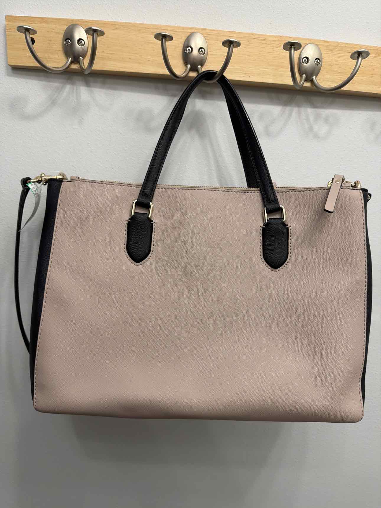 Kate Spade Leighann Laurel Way Leather 2-way Tan and Black Satchel Handbags