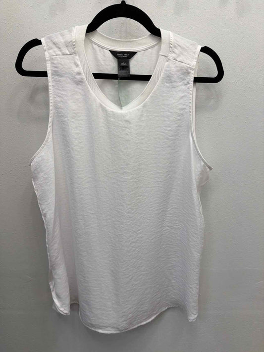 Simply Vera Sleeveless Blouse Size Large White Top