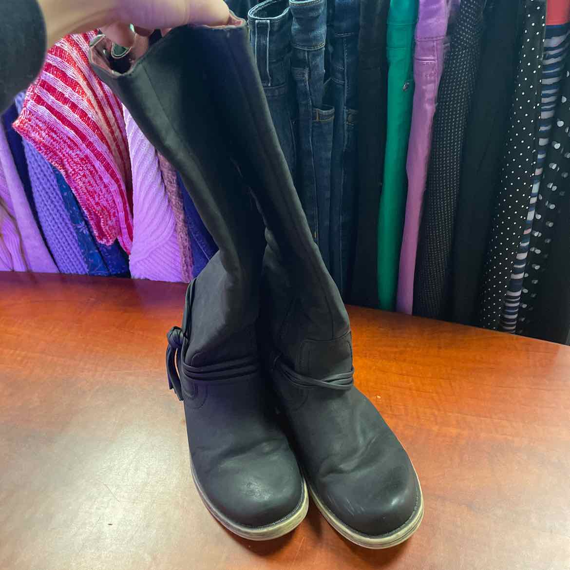 Roxy Mountain & The Seas Rider Black Knee-High Boots Size 9