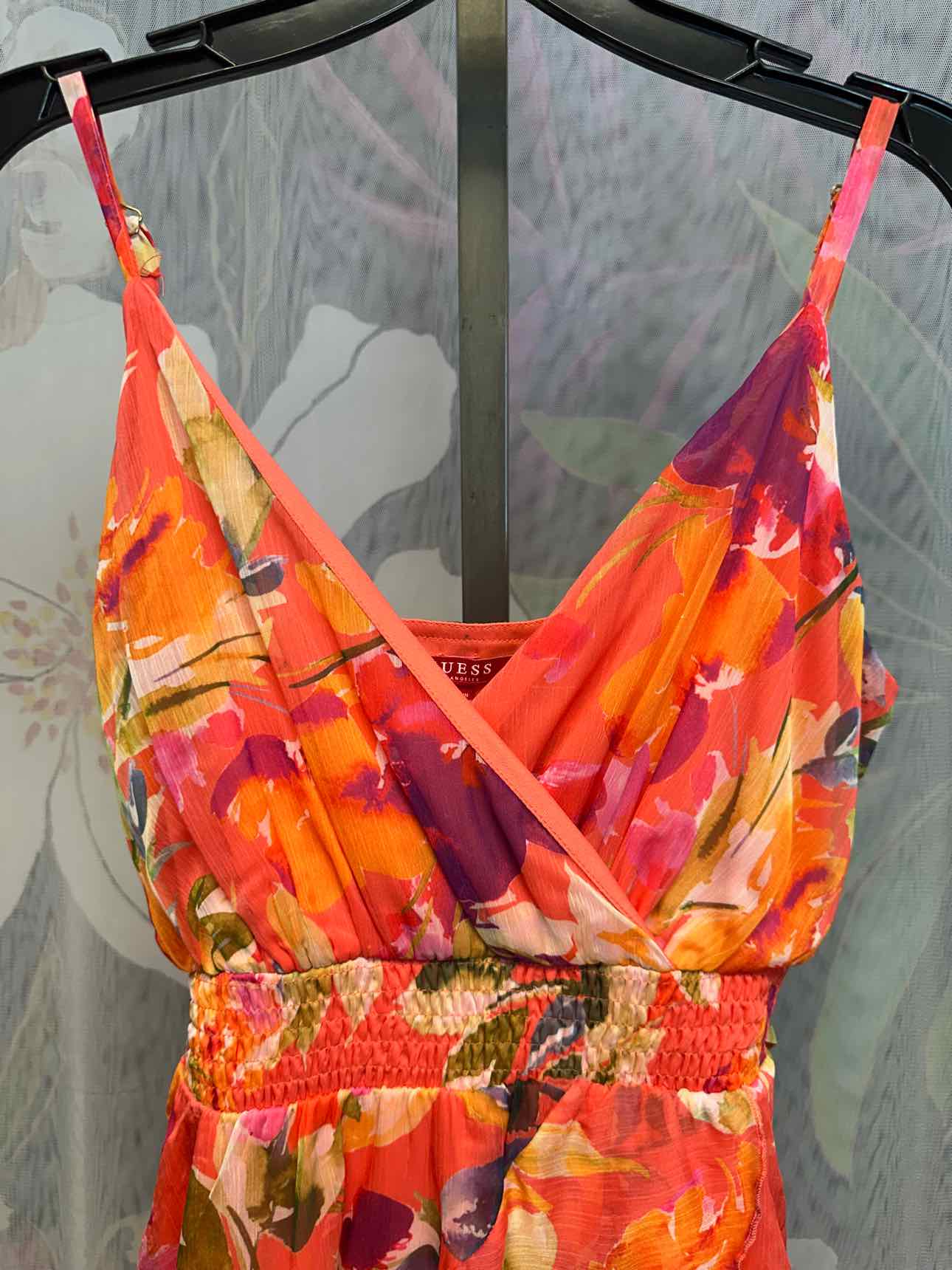 Guess Size Small Orange Floral Summer Dress NEW