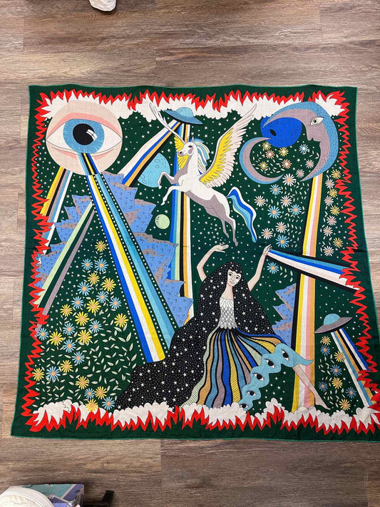 Magical Lady and Unicon Mystic Large Tapestry Scarf