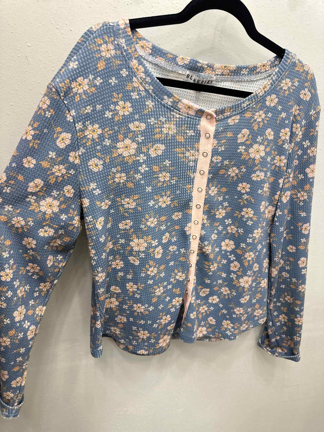 Kori Snap Button Waffle Long Sleeve Top