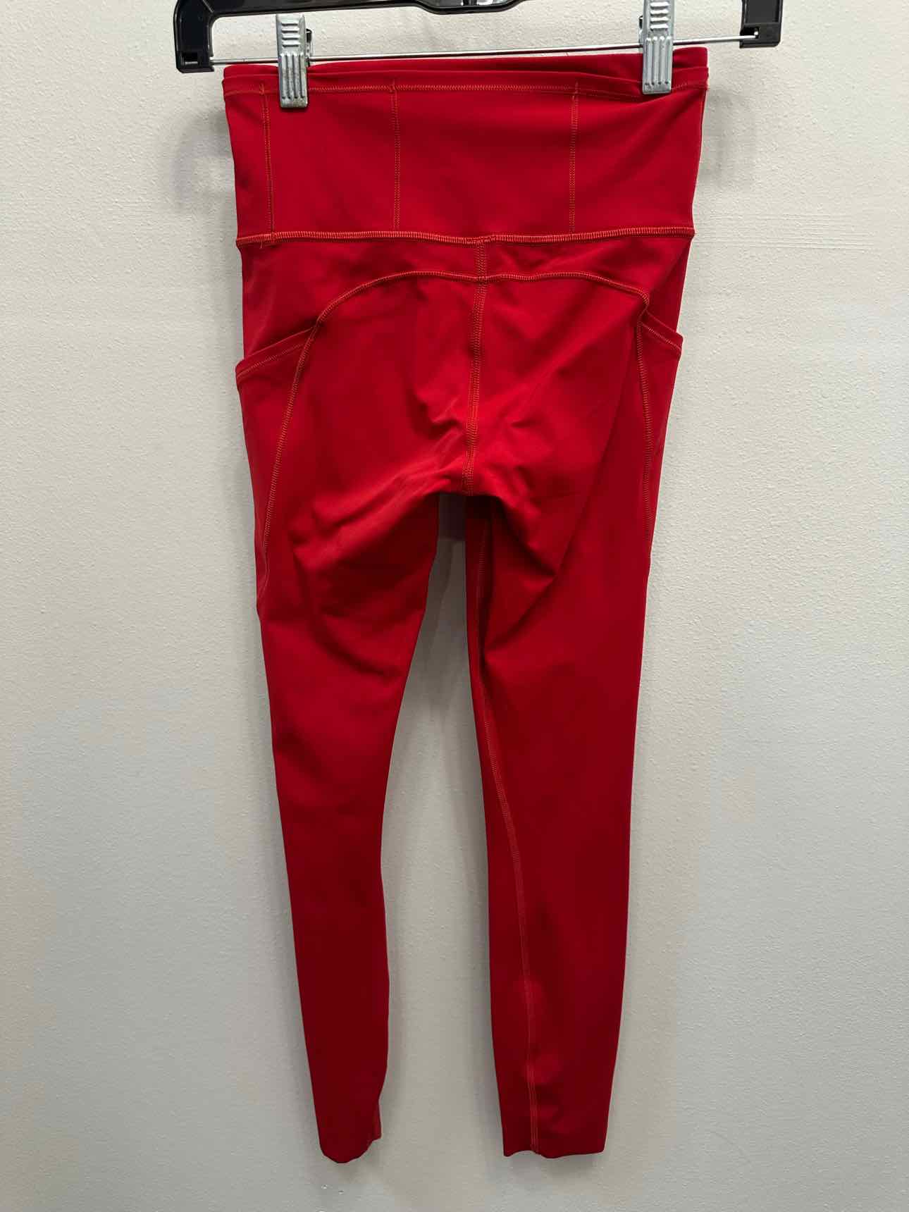 Lululemon Wunder Train High Waist Size 2 Red Leggings